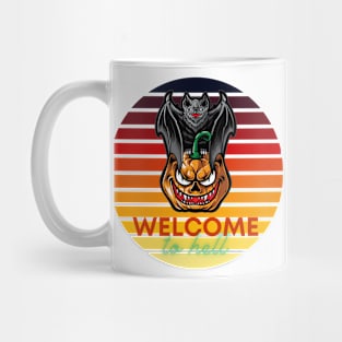 Welcome to hell pumpkin Mug